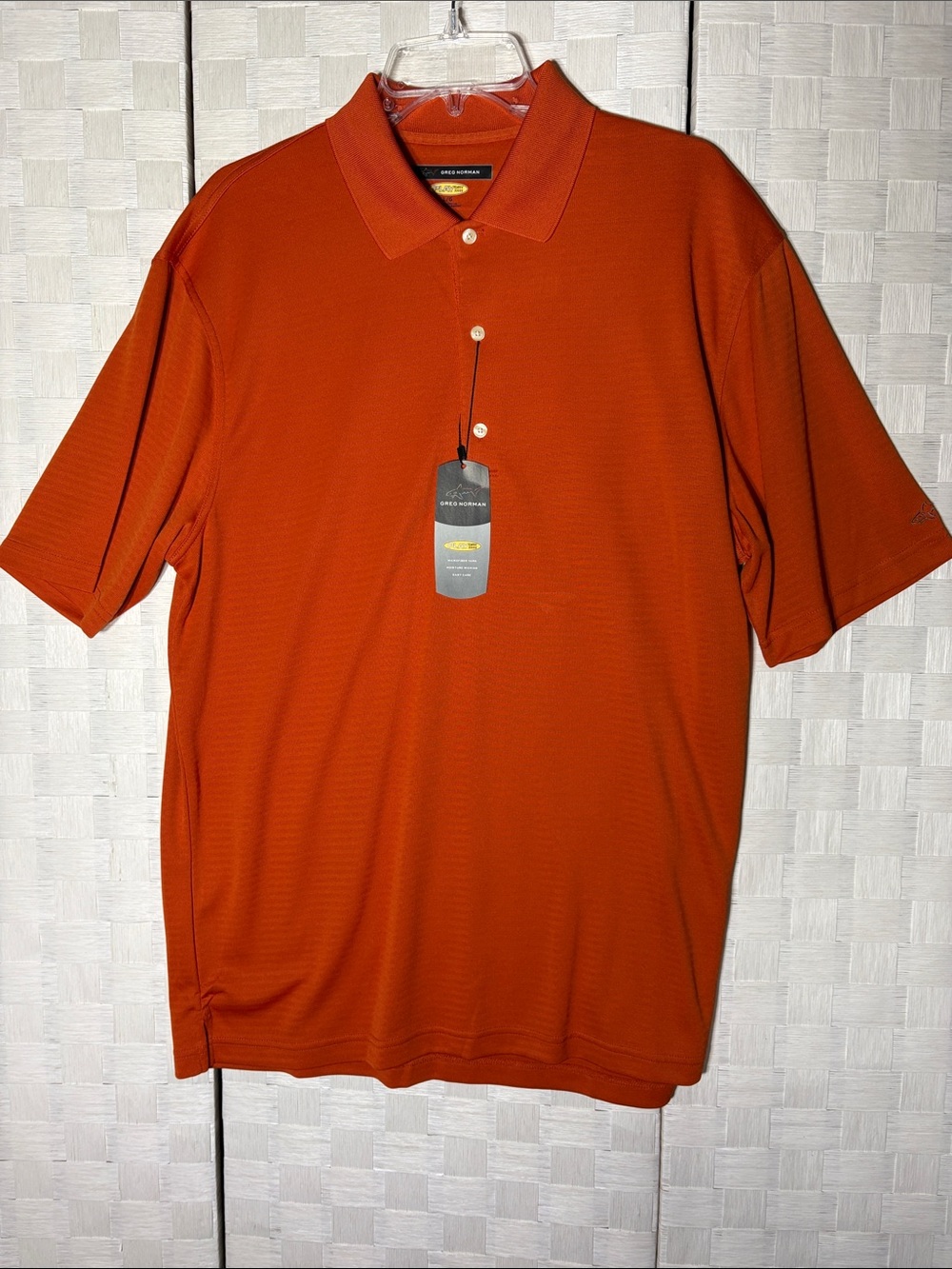 Greg Norman Collection Men's Performance Polo - Orange PLAY DRY
